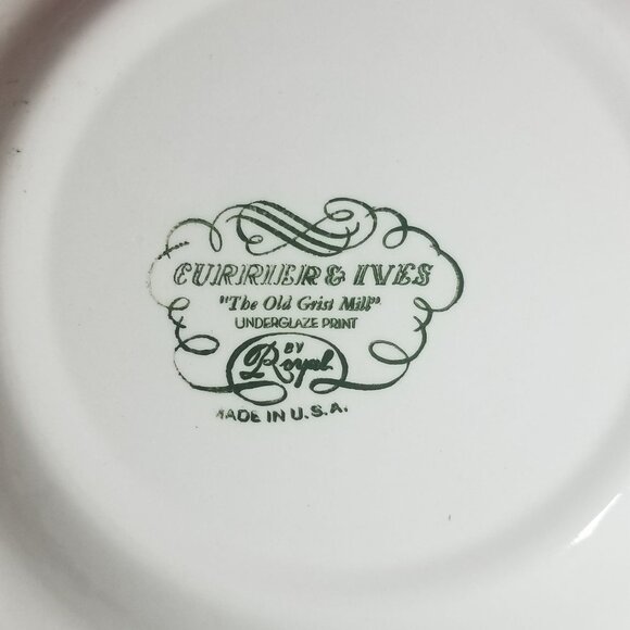 Currier & Ives Blue - Old Grist Mill - Dinner Plate - Picture 6 of 6